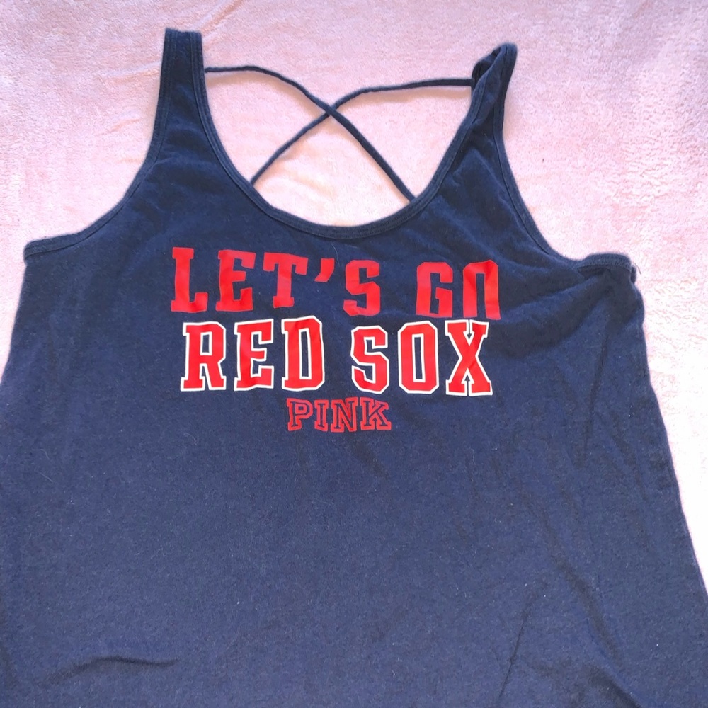 Pink Red Sox tank top